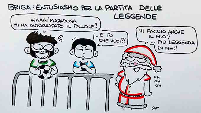 La vignetta di Sapo sulla "Partita delle Leggende"
