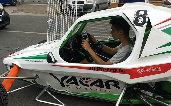 Gabriel Di Pietro in pista a Latina
