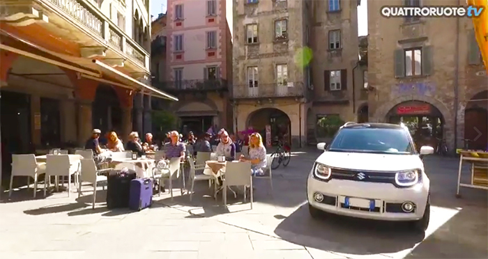 La nuova Suzuki Ignis testata da Quattroruote nel Borgo domese. Video