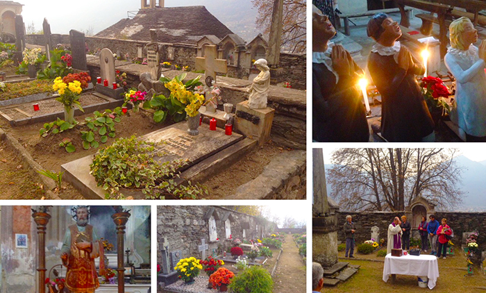 Mezz'ora di cammino per onorare i defunti al vecchio cimitero di San Lorenzo. Video 