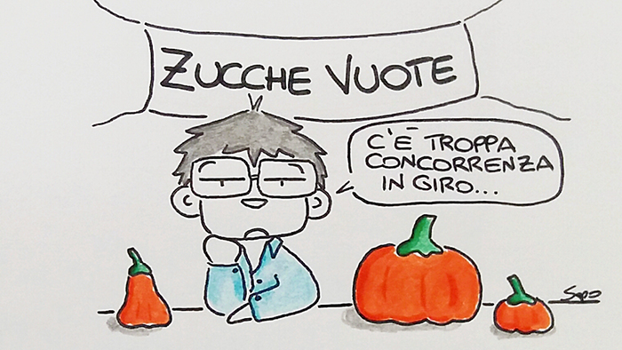 Halloween visto con l'ironia di Sapo. Ecco la vignetta