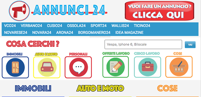 Cercate o offrite qualcosa? Lavoro, amici, auto, casa? Ecco Annunci24!