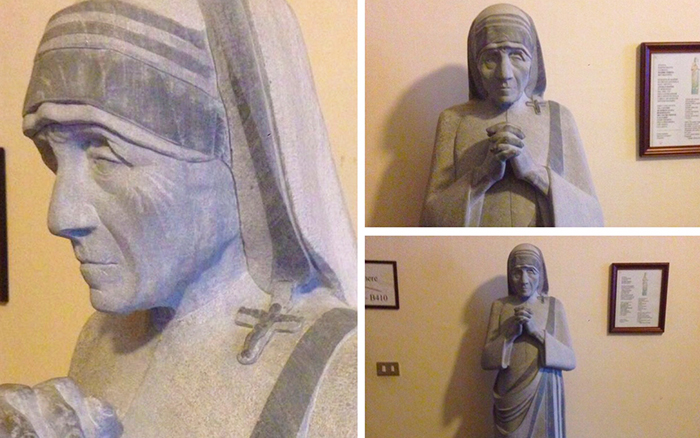Nel 20° della morte di Madre Teresa al Calvario preghiera presso la statua della Santa