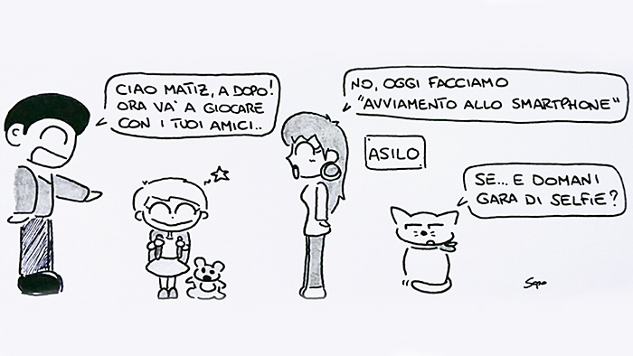L'educazione dei figli nella nuova vignetta di Sapo