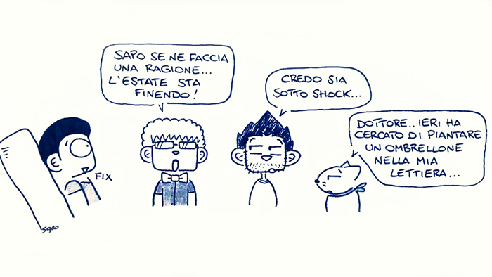 L'inizio dell'autunno metereologico nella vignetta di Sapo