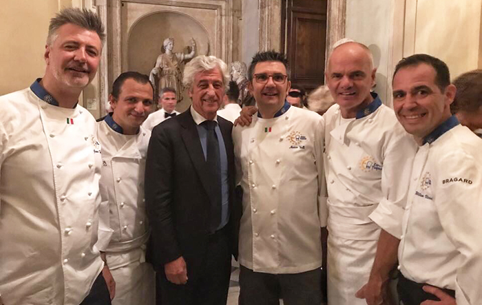 Lo chef domese William Vicini alla Celebrity Fight Night in Italy di Roma. Foto