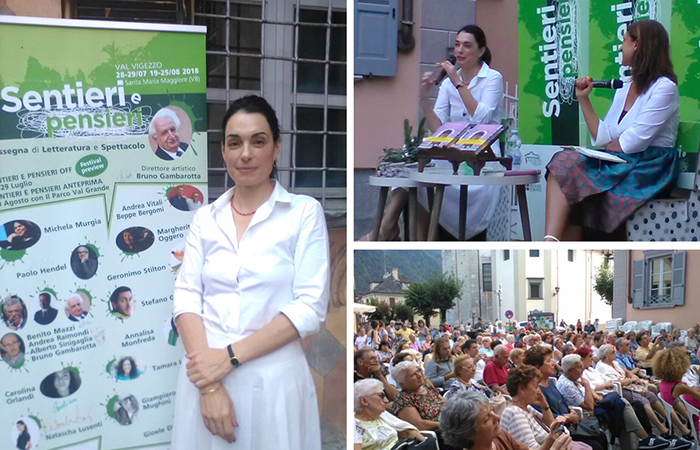    Natascha Lusenti col suo romanzo d'esordio a Sentieri e Pensieri. Video