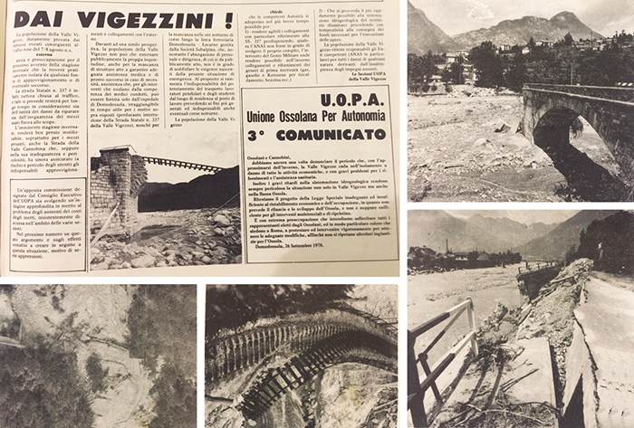 Alluvione in Vigezzo nel 1978: l'intervento dell'Uopa per i primi soccorsi nelle cronache dell'epoca