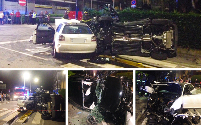 E' morto l'uomo estratto dalle lamiere dopo l'incidente alla Cappuccina. Foto