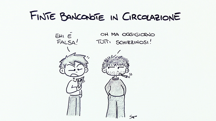 False banconote da 50 euro in circolazione? La vignetta di Sapo