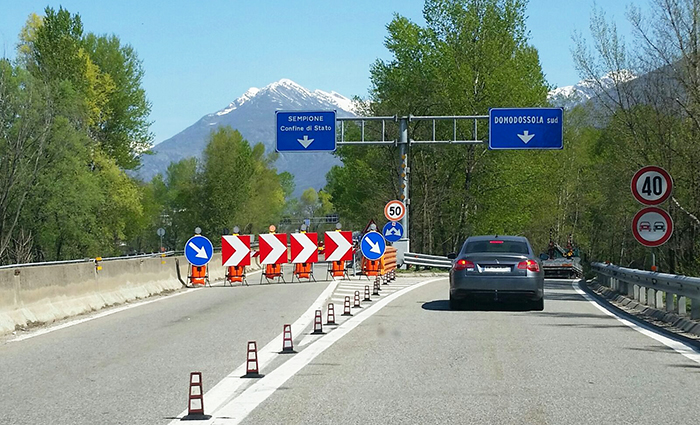 Anas prolunga i lavori sulla superstrada sino a venerdì 11, restano chiusi gli svincoli di Domo