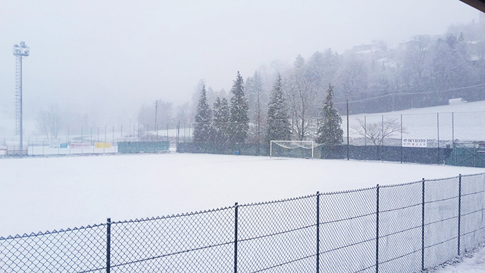 Nevica a Pavarolo, rinviato il match con la Juve Domo