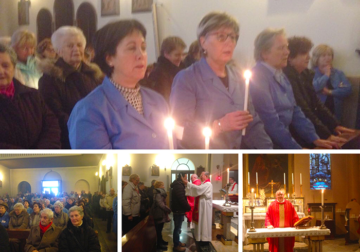 Messa in onore di San Biagio all'ospedale domese e benedizione della gola. Foto