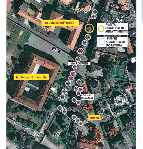 mappa potature alberi rosmini