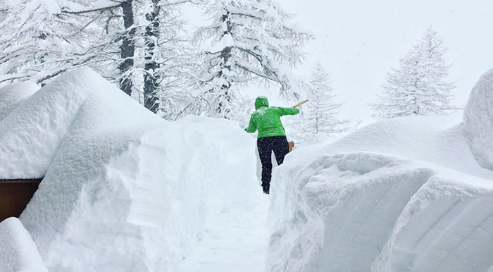 Un metro di neve fresca sopra Macugnaga, temporali in Ossola