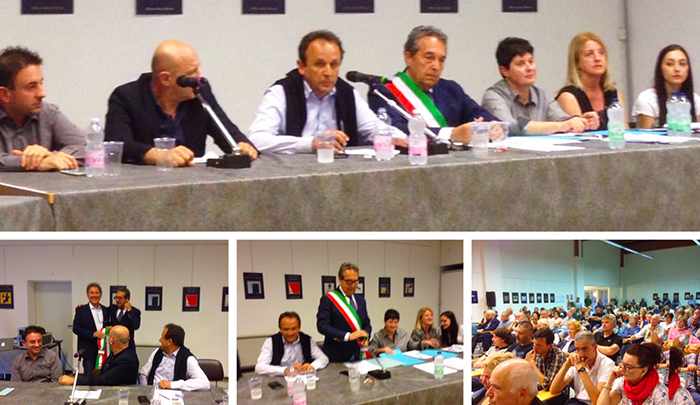 Iniziata l'era Toscani. Primo consiglio a Villa, vice è Romeggio, in giunta Cittadino, Gervasoni, Borca. Video