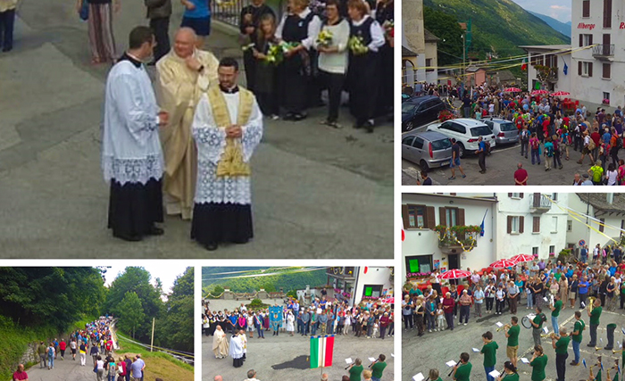 Festa a Bognanco (ed in Ossola) per la prima Messa di Don Davide Busoni. Foto