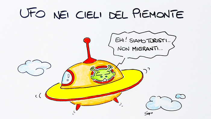 L'arrivo di 'nuovi migranti' nella nuova vignetta di Sapo