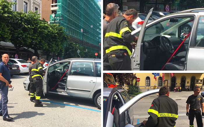 Bambina svizzera di tre anni rimane chiusa nell'auto, la polizia spacca il vetro e la salva