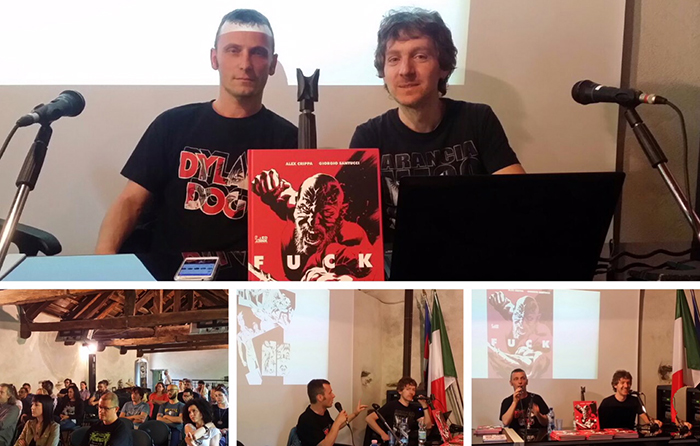 L'eclettico sceneggiatore di fumetti Alex Crippa a Vogogna presenta "Fuck". Video