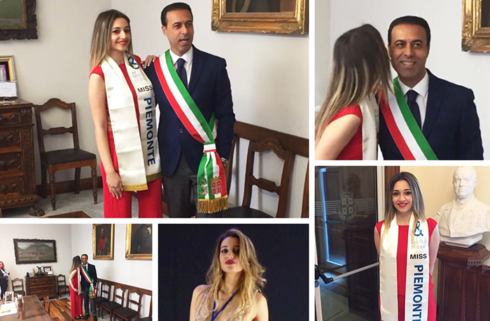 La tv spagnola a Domo per intervistare la modella Selena Russo e Lucio Pizzi. Video