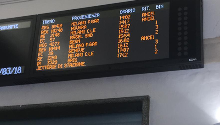 Sciopero dei treni sino alle tre di notte. Disagi per l'Italia, tutto ok per la Svizzera