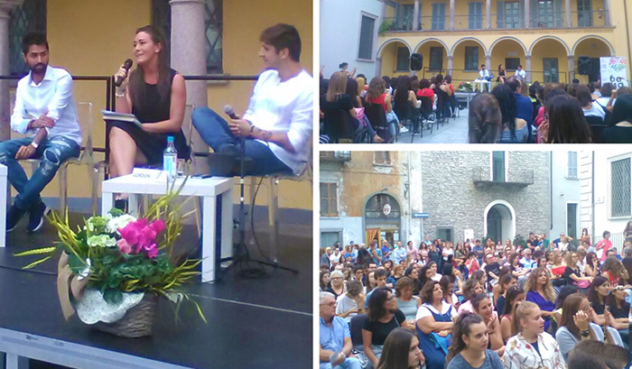 La web star Gordon e l'attrice novarese Lucilla Giagnoni a Domosofia. Video