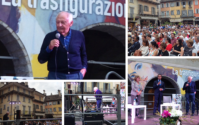 Mogol in piazza Mercato parla de "Il cammino del pop" per Domosofia