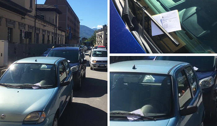 Posteggio selvaggio nei pressi della stazione domese, fioccano le multe