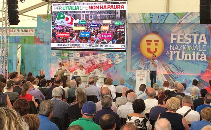 Il segretario domese del Pd Gabriele Ricci interviene alla Festa Nazionale dell'Unità: "Fatela nel Vco". Video 