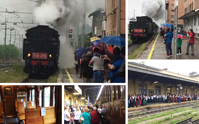 Arriva a Domo lo storico treno a vapore per i 130 anni della linea con Novara. Video e foto