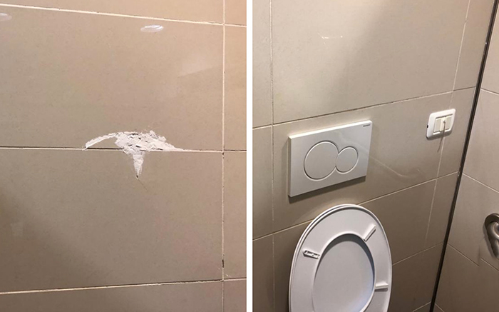 Vandalismo nel bagno della stazione domese
