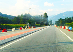 corta lavori svincolo rotonda villa