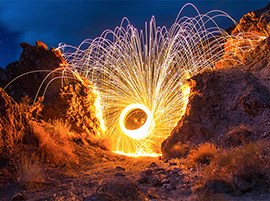 corta scintille fuochi rotante