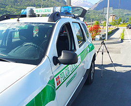 corta polizia locale controllo laser