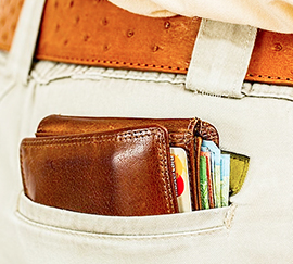 corta portafoglio tasca