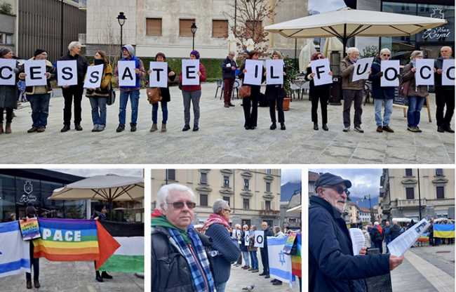 cessate fuoco flash mob pace 24