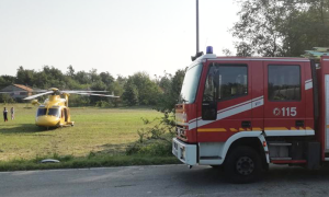 elicottero 118 prato vigili fuoco camion