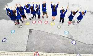 meridiana e alunni visti dallalto